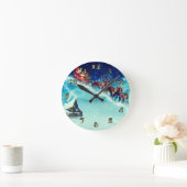 Sinterklaas met rendiervis ronde klok (Huis)