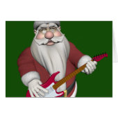 Sinterklaas met rode elektrische gitaar (Voorkant Horizontaal)