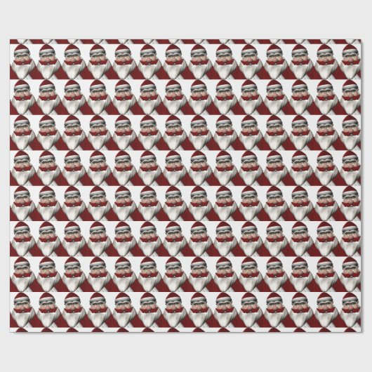 Sinterklaas met rode snor cadeaupapier (Vlak)