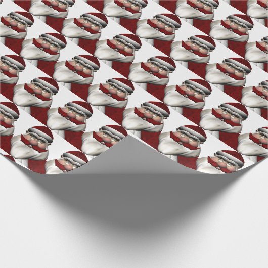 Sinterklaas met rode snor cadeaupapier (Hoek)