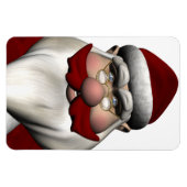 Sinterklaas met rode snor magneet (Horizontaal)