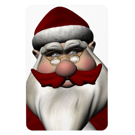 Sinterklaas met rode snor magneet (Verticaal)