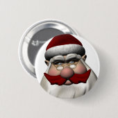 Sinterklaas met rode snor ronde button 5,7 cm (Voorkant /achterkant)
