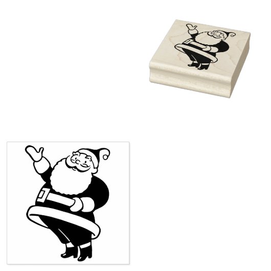 Sinterklaas met rubberen stempel (Gestempeld)