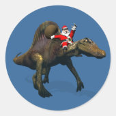 Sinterklaas met ruggengraat ronde sticker (Voorkant)