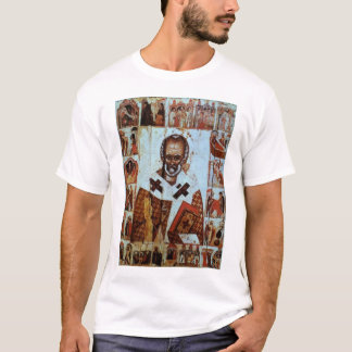 Sinterklaas met scènes uit zijn leven t-shirt