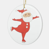 Sinterklaas met schaatsen {versiering} AANPASSING Keramisch Ornament (Links)