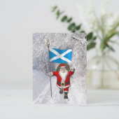 Sinterklaas met Schotland Feestdagenkaart (Staand voorkant)