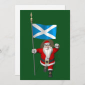Sinterklaas met Schotland Feestdagenkaart (Voorkant / Achterkant)