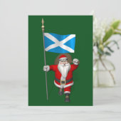 Sinterklaas met Schotland Feestdagenkaart (Staand voorkant)