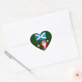 Sinterklaas met Schotland Hart Sticker (Envelop)