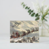 Sinterklaas met Sleigh Feestdagenkaart (Staand voorkant)