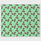 Sinterklaas met sluw groen cadeaupapier (Vlak)