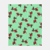 Sinterklaas met sluw groen fleece deken (Voorkant)