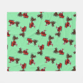 Sinterklaas met sluw groen fleece deken (Voorkant (Horizontaal))
