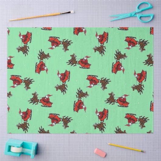 Sinterklaas met sluw groen tissuepapier (Craft)