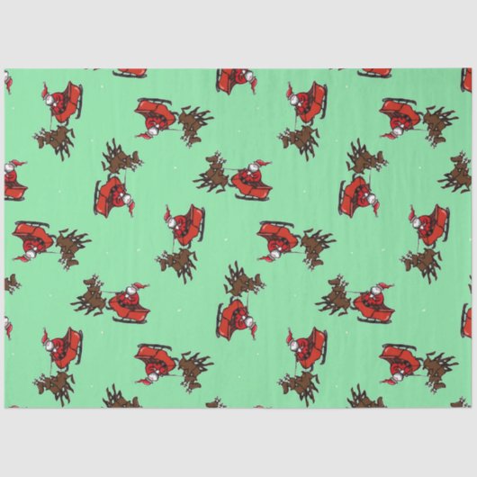 Sinterklaas met sluw groen tissuepapier (Voorkant)