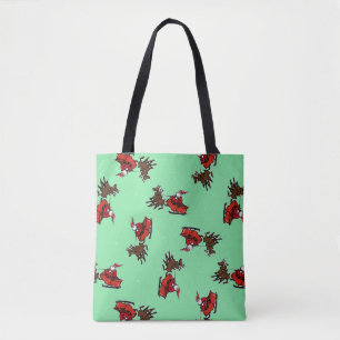 Sinterklaas met sluw groen tote bag