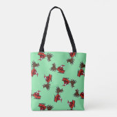 Sinterklaas met sluw groen tote bag (Achterkant)