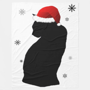 Sinterklaas met sneeuwflenmand fleece deken