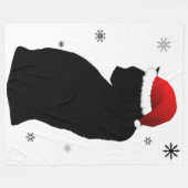 Sinterklaas met sneeuwflenmand fleece deken (Voorkant (Horizontaal))
