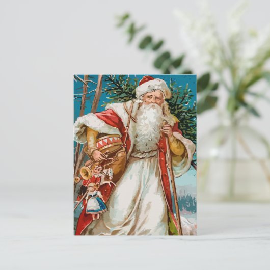  Sinterklaas met speelgoed briefkaart (Staand voorkant)