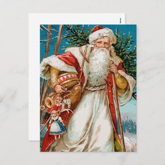  Sinterklaas met speelgoed briefkaart (Voorkant / Achterkant)