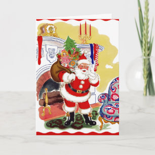 Sinterklaas met speelgoed feestdagen kaart