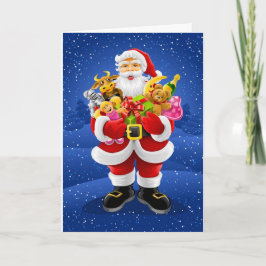 Sinterklaas met speelgoed feestdagen kaart
