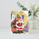 Sinterklaas met speelgoed feestdagenkaart (Staand voorkant)