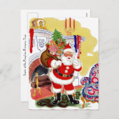 Sinterklaas met speelgoed feestdagenkaart (Voorkant / Achterkant)