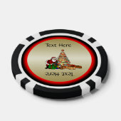 Sinterklaas met speelgoed onder kerstboom poker chips (Enkel)
