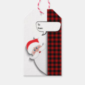 Sinterklaas met spraakbeluistering cadeaulabel (Voorkant)