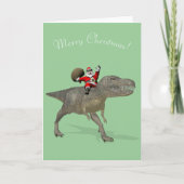 Sinterklaas met staart feestdagen kaart (Voorkant)