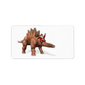 Sinterklaas met stegosaurus etiket (Voorkant)