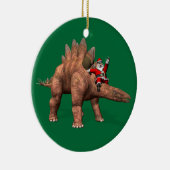 Sinterklaas met stegosaurus keramisch ornament (Rechts)