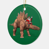 Sinterklaas met stegosaurus keramisch ornament (Links)