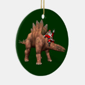 Sinterklaas met stegosaurus keramisch ornament (Rechts)