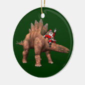 Sinterklaas met stegosaurus keramisch ornament (Links)