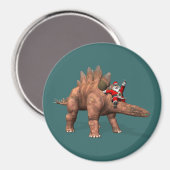 Sinterklaas met stegosaurus magneet (Voorkant / Achterkant)