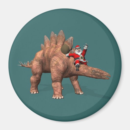 Sinterklaas met stegosaurus magneet (Voorkant)