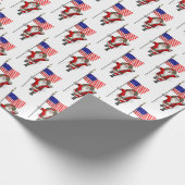 Sinterklaas met stervormige banner cadeaupapier (Hoek)