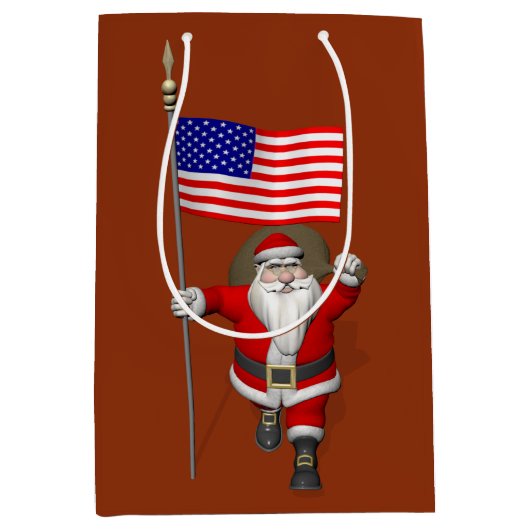 Sinterklaas met stervormige banner medium cadeauzakje (Voorkant)