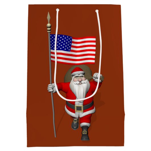 Sinterklaas met stervormige banner medium cadeauzakje (Achterkant)