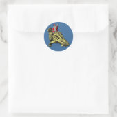 Sinterklaas met Talarurus Ronde Sticker (Tas)