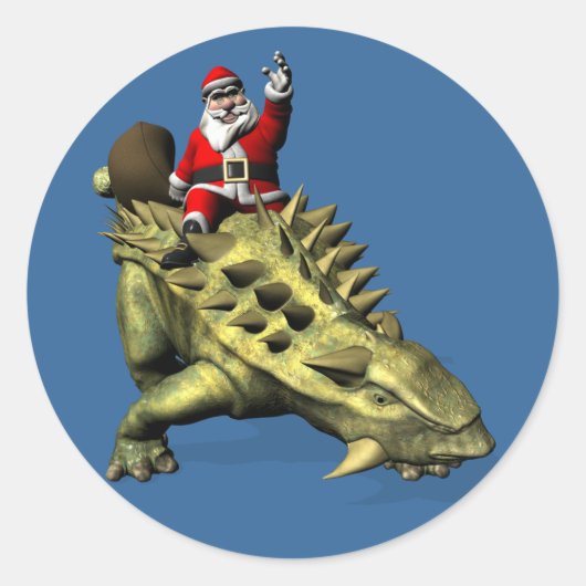 Sinterklaas met Talarurus Ronde Sticker (Voorkant)