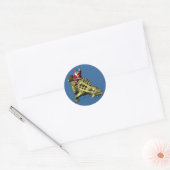 Sinterklaas met Talarurus Ronde Sticker (Envelop)