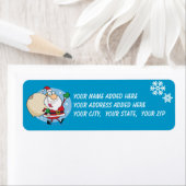 Sinterklaas met tas met terugzendadressen voor spe etiket (Insitu)