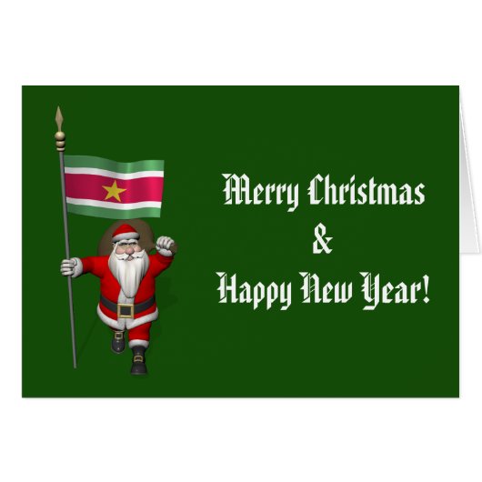 Sinterklaas met teken van Suriname (Voorkant Horizontaal)