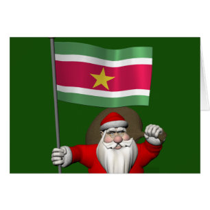 Sinterklaas met teken van Suriname